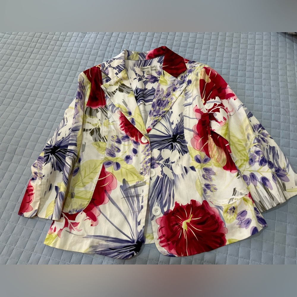 Coldwater Creek Vibrant Floral Jacket